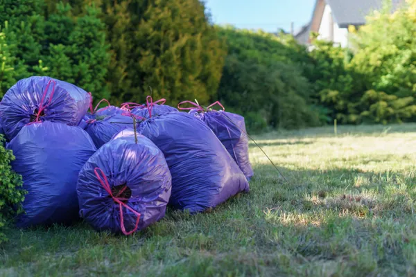 Waste bagged and taken out