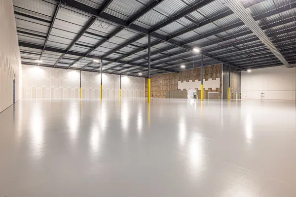 Floors scrubbed by machine