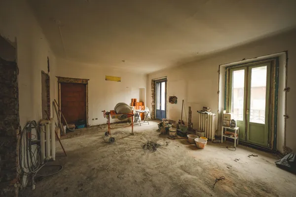 Cement dust off every surface