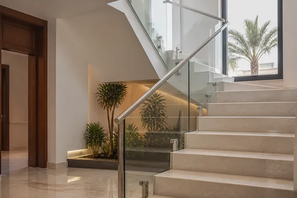Stairs and handrail